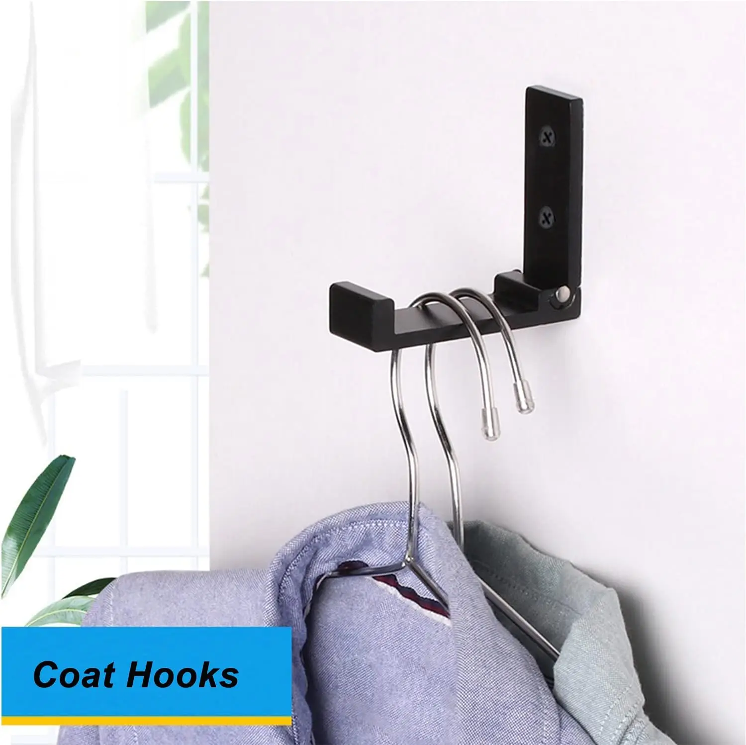 Alumínio Alloy Rustproof Folding Wall Hooks, casaco, chapéu, sacos, cozinha, banheiro, toalha, gancho dobrável, porta, 1, 2pcs