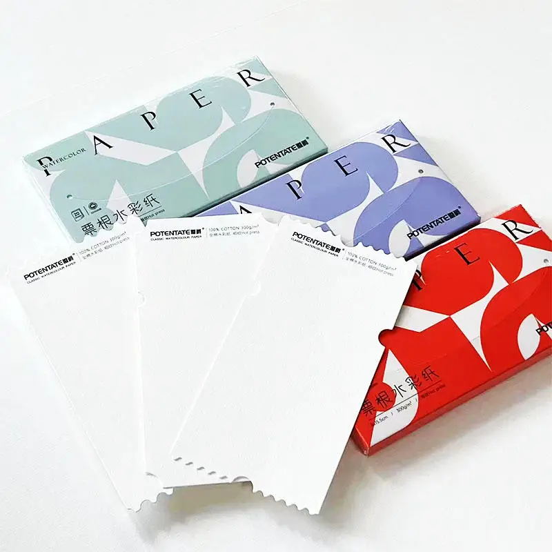 100% Cotton Watercolor Art Paper 20 Sheets, 40lb/300gsm, Hot Press for DIY Thank You Card, Greetings, Christmas, Invitations 4
