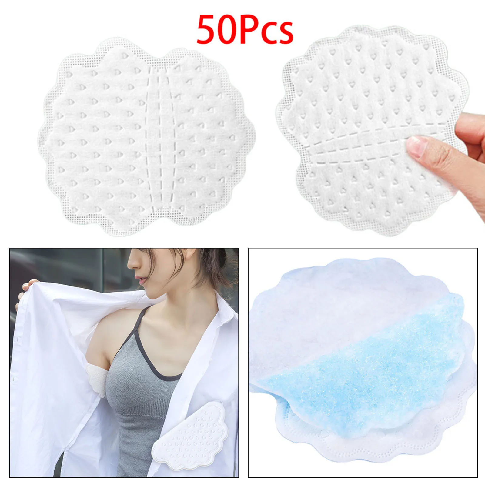 

50/100Pcs Armpit Sweat Pads Underarm Summer Deodorant Disposable Absorbing Pad Anti Perspiration Stickers Unisex Anti Sweat Pads