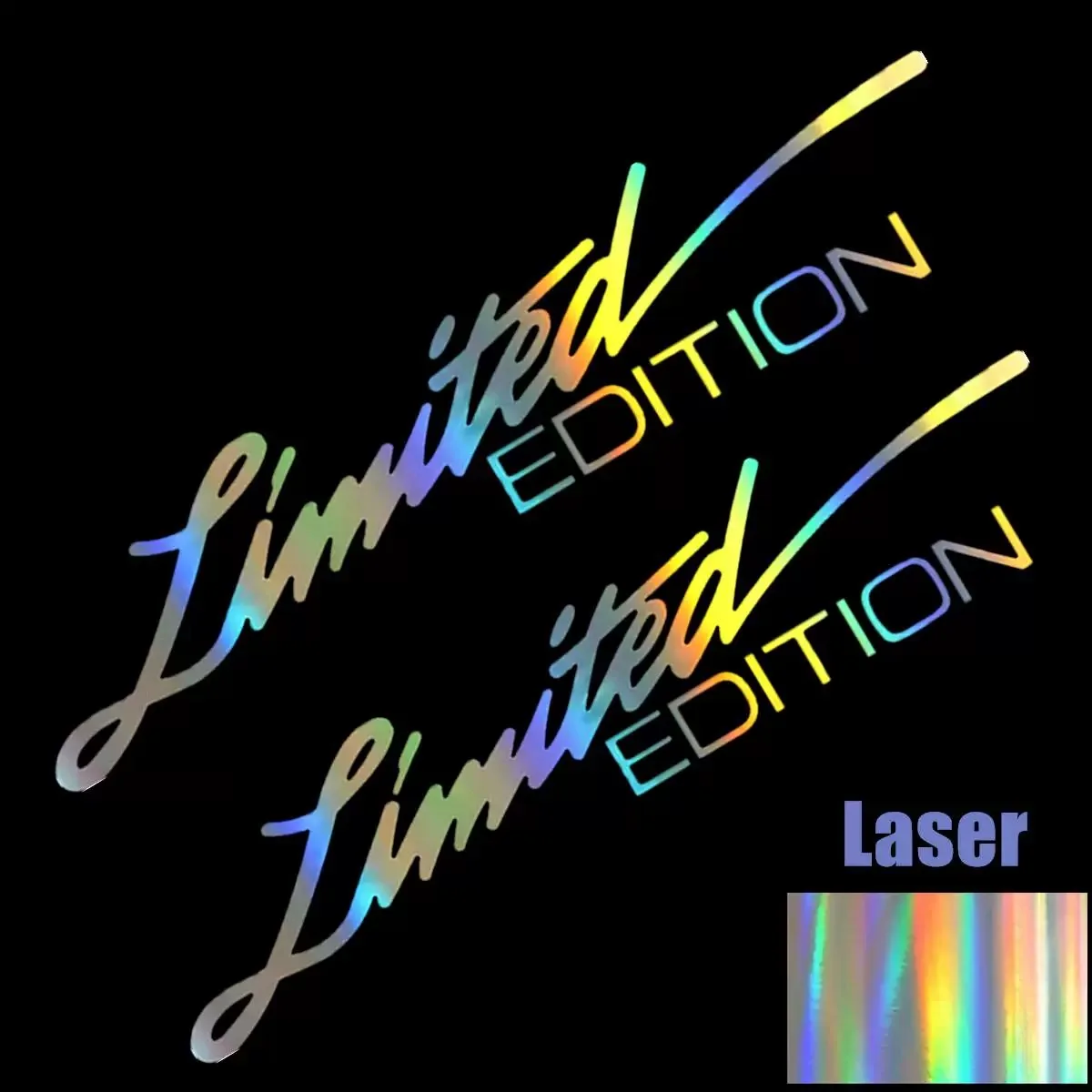 Vinyl Stickers 2PCS Motorcycle EDITION Creative Window Sticker Car-styling Decoration Reflective Laser Decal For Car Accessories