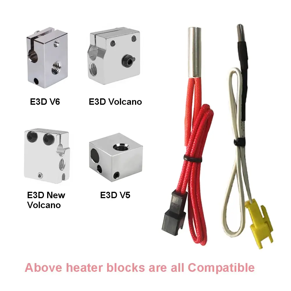 Hzdadeve Ntc 100k Termistor Haste de Aquecimento Flsun Impressão Cabeça Kit para Flsun q5 Qq-s sr Peças da Impressora V400 - Imagem 5
