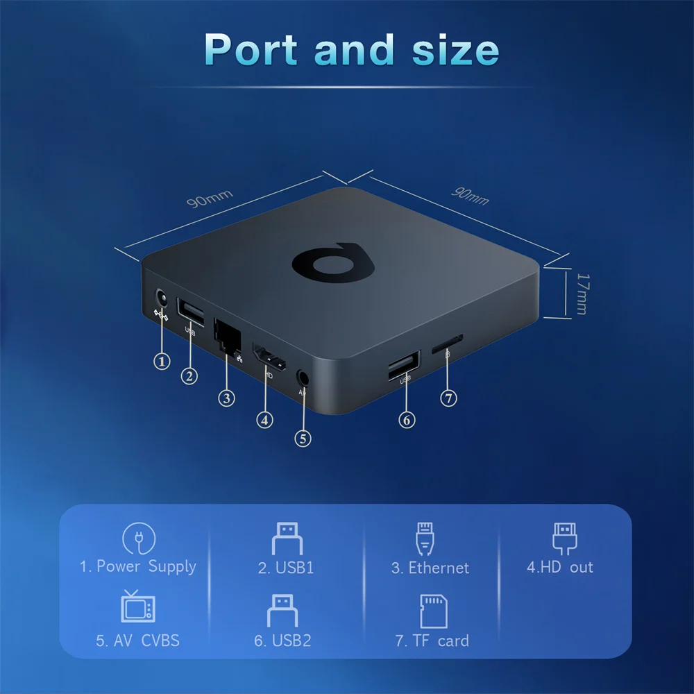 ATV Q1 Smart TV Box Android 10 Allwinner H313 2GB 16GB Support Google Voice Dua