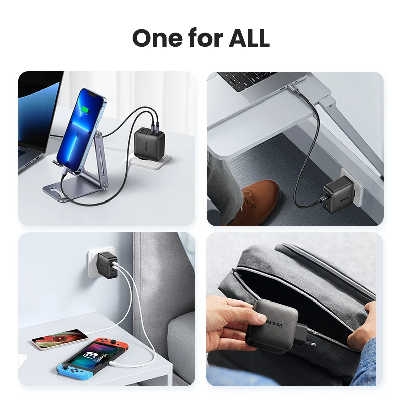 Ugreen-USB Type-C急速充電器65W,4.0タイプC,PD,充電器,Qc 3.0