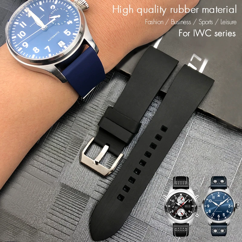 

High Quality Soft Rubber Waterproof Watchband for Seiko Tudor IWC Longines Rolex 19mm 20mm 21mm 22mm Silicone Diving Watch Strap