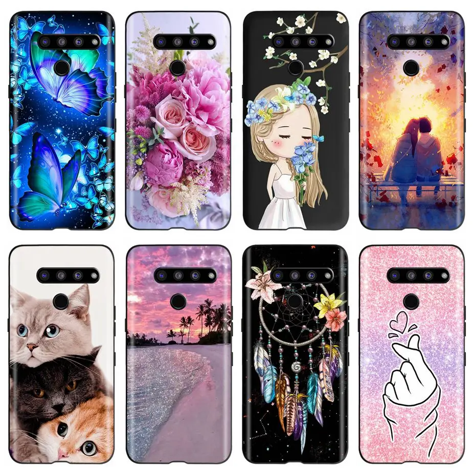 Per Lg V50 Thinq 5G Custodia Custodia Carina Verniciata Per Lg V50 S V50S Thinq 5G Custodia Morbida Tpu Fundas Per Lg V40 Thinq Cover Paraurti