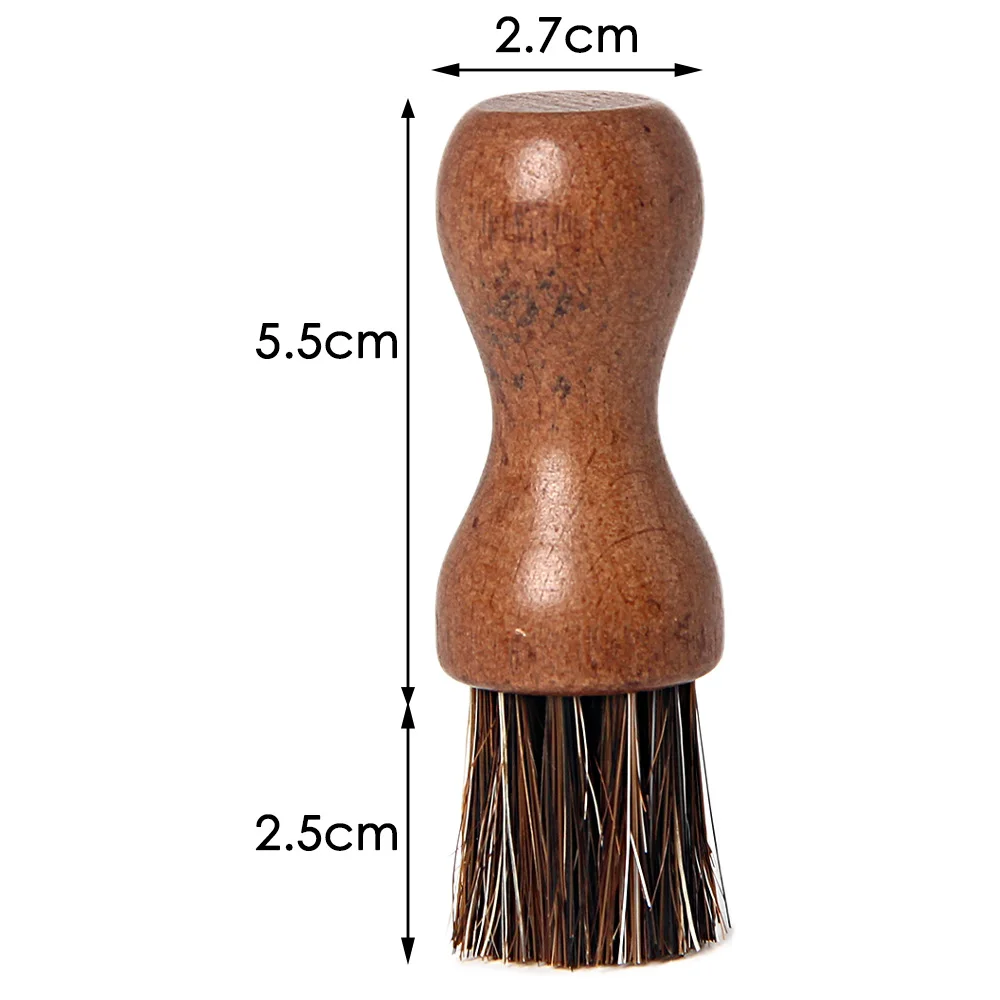 Horse Hair Oiling Brush Portable Soft Fur Leather Shoe Care Wooden Handle Brush Dust Removal Polishing Multifunction Shoe Brush 6