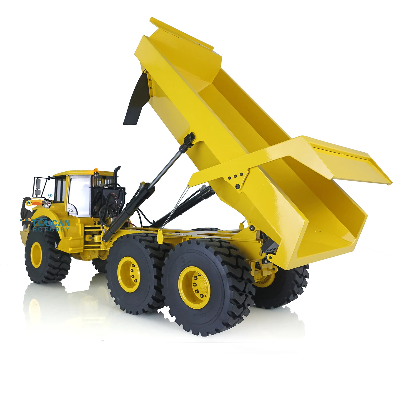 XDRC A40G 1/14 RC Hydraulic Articulated Truck Metal Dumper Car Remote Control Model Lights Sounds Toys Christmas Gifts TH18405 6