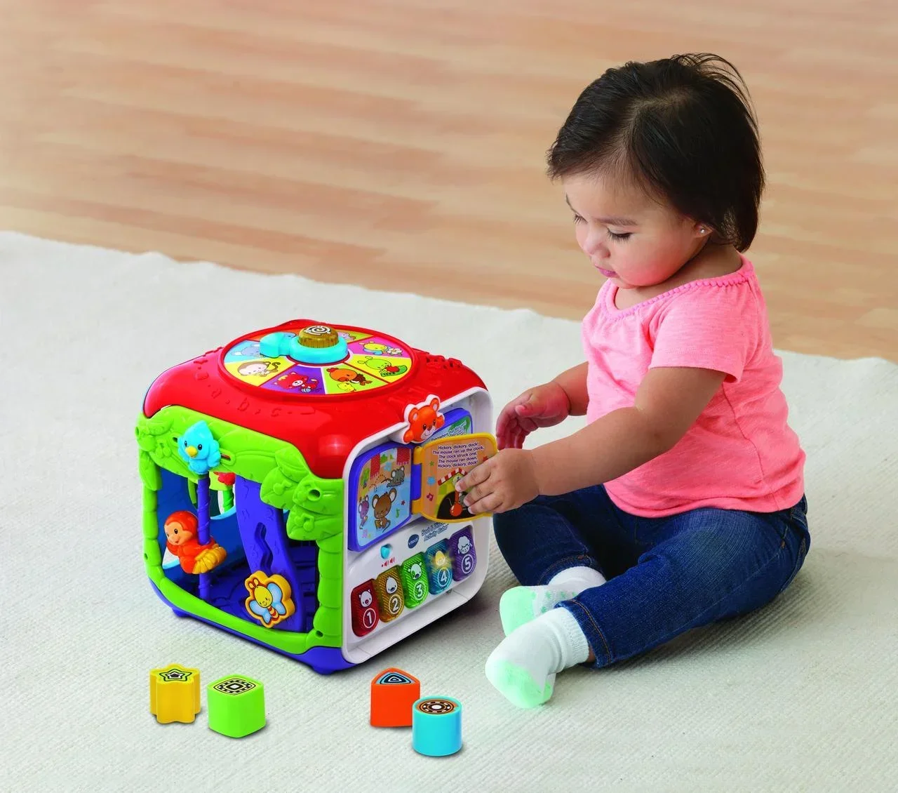 Sort and Discover Activity Cube, Learning Toy for Baby Toddler