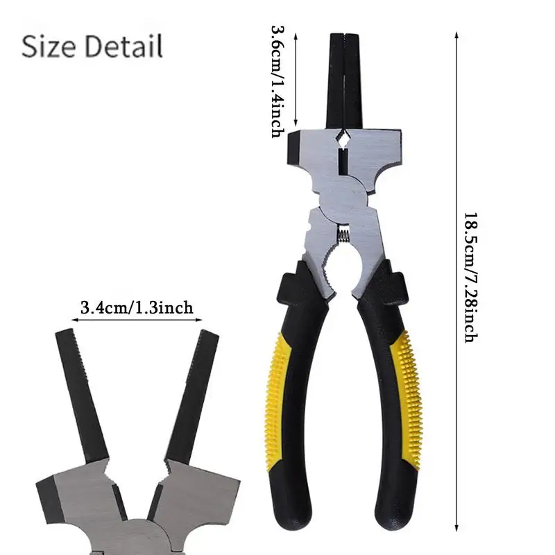 MIG Welding Pliers 7-inch Arc Welding Equipment Axe-shaped Wire Solder Pliers Argon Arc Non-Slip Handle Clamp For All Welders 6