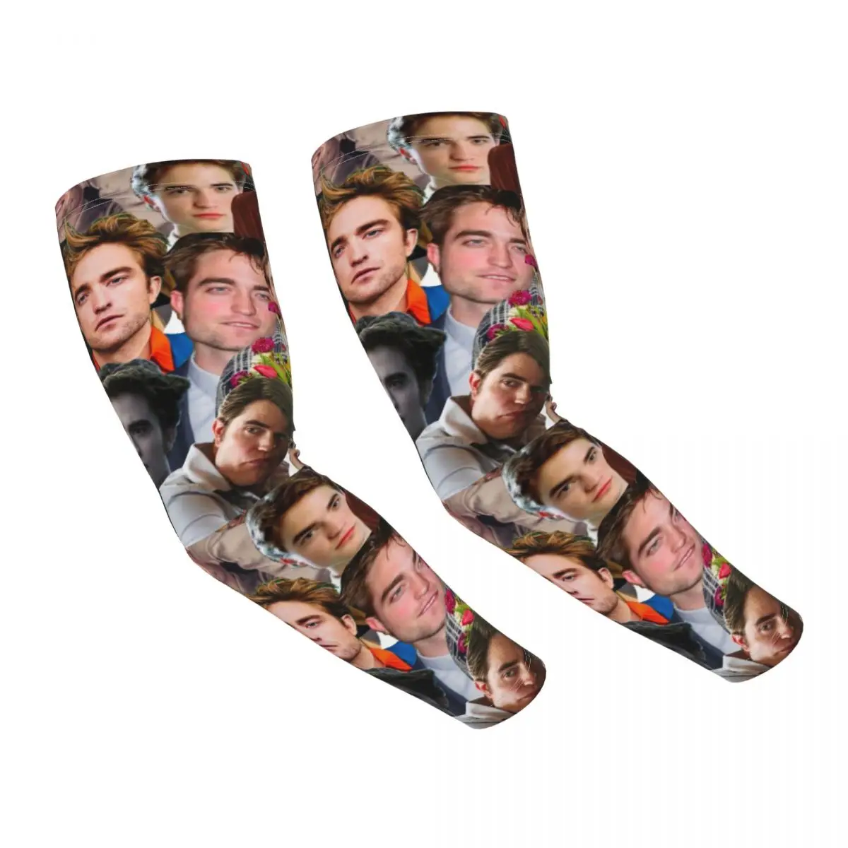 

Robert Pattinson Photo Collage Cooling Arm Sleeves for Men Women Cycling Fishing Tattoo Cover Up