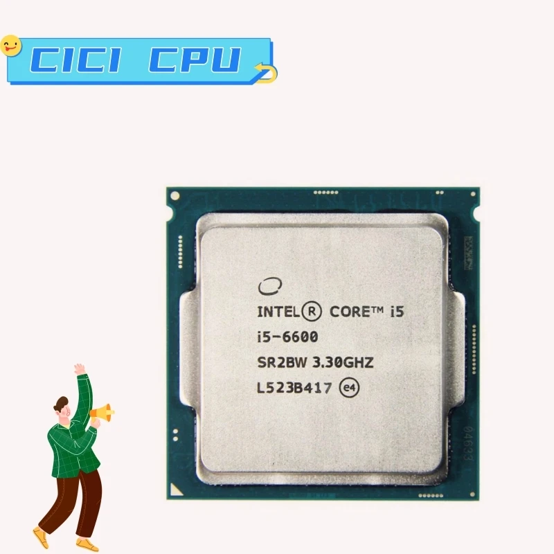 

Процессор Intel Core i5 6600, 3,3 ГГц, 6 Мб кэш-памяти, четырехъядерный процессор LGA 1151