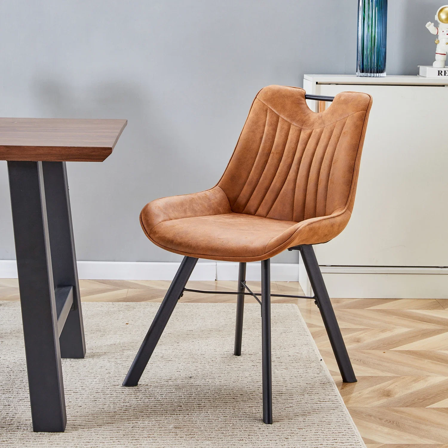 

A set of 2 Dining Chairs Comfortable Upholstered Side Seating Armless for Home Kitchen Bedroom Living Room Guest Restaurant Cafe