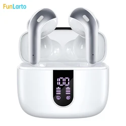 Enhanced Wireless Earbuds with Bluetooth 5.3 and Quad - Mic Noise Reduction, 50 - Hour Playtime (WHITE)
