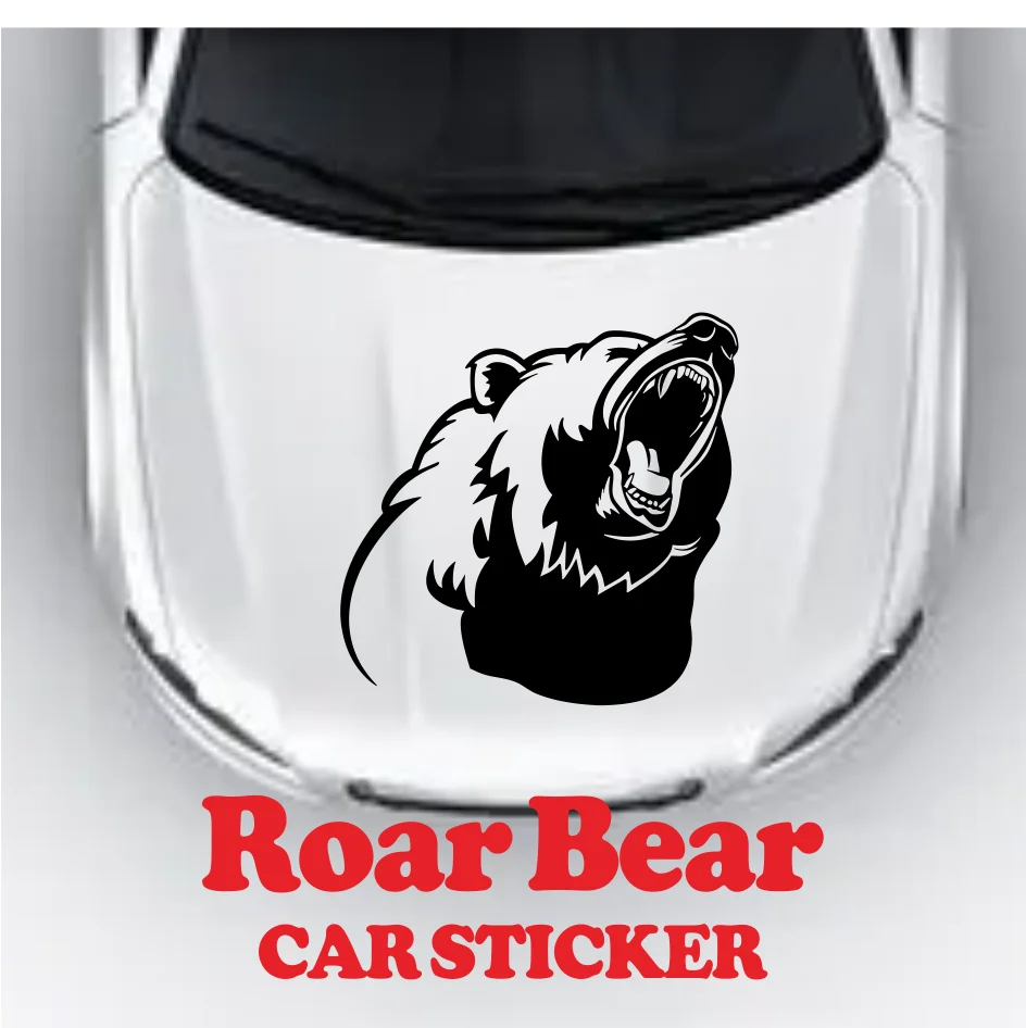 Car Sticker Various Sizes Funny Roar Bear Vinyl Decal Car Auto Stickers for Car Bumper Window Car Decorations Decals bluetooth led curtain string lights window fairy light with led lamp app control usb powered for bedroom party wall decorations