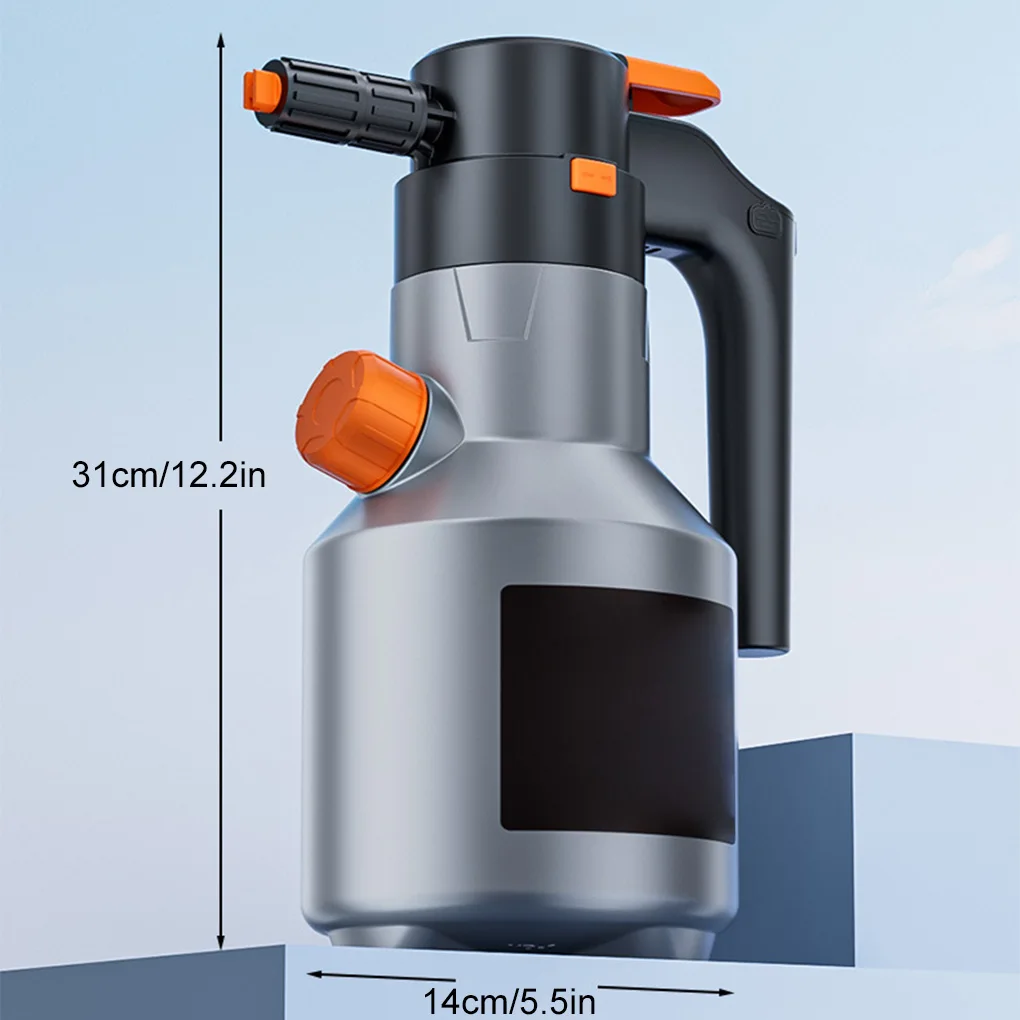 2L Handheld Electric Foam Sprayer Hand Pump Snow Foam Cannon Motorized Car Wash Sprayer for Home Cleaning