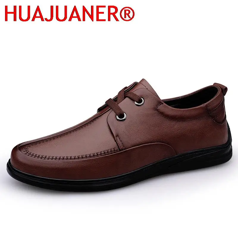 

New Men Casual Shoes Genuine Leather Oxfords Elegant Classic Business Wedding Social Mens Dress Shoes Luxe Italian Shoes for Men