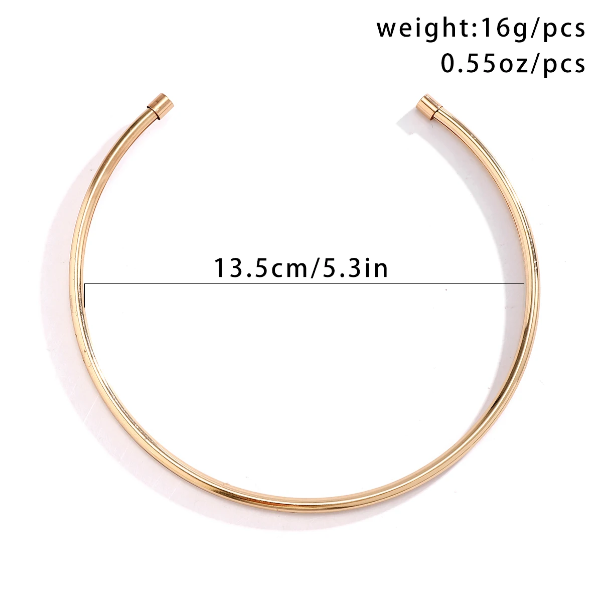 Lacteo Trendy Gold Color Open Collar for Women Short Necklace