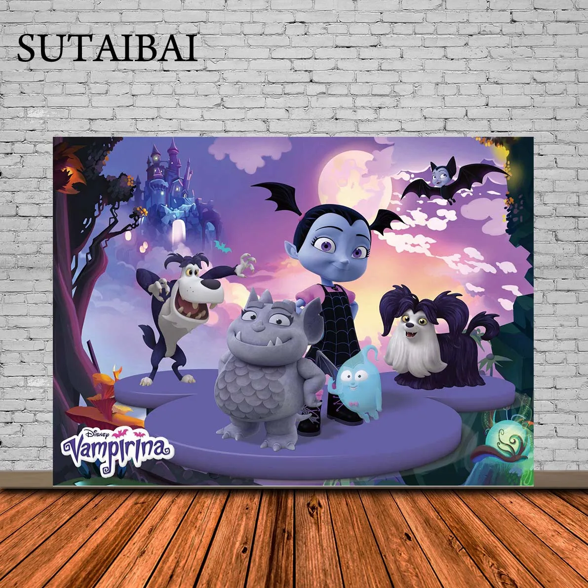 Fondale Vampirina Per Ragazza Compleanno Baby Shower Forniture Per Feste Sfondo Banner Decorazioni Fondali Fotografici