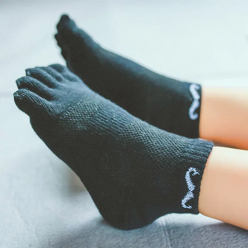 5 Pairs Baby Pure Cotton Toe Socks Short Cartoon Beard Pattern Mesh Breathable Casual 5 Finger Socks for 3-6-12Y Kids Boys Girs 7 Sd5e75a35bd9a42db94f2b025b108d24fS