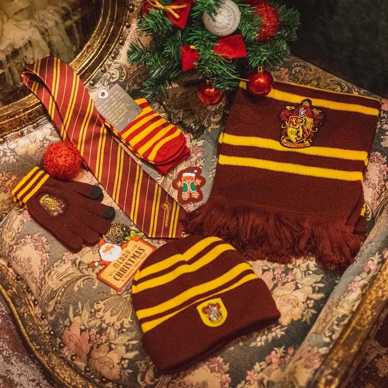 Harries Potters Suits Slytherin Scarves Student Hats Gloves Tie Couple Gifts Fall Winter Christmas