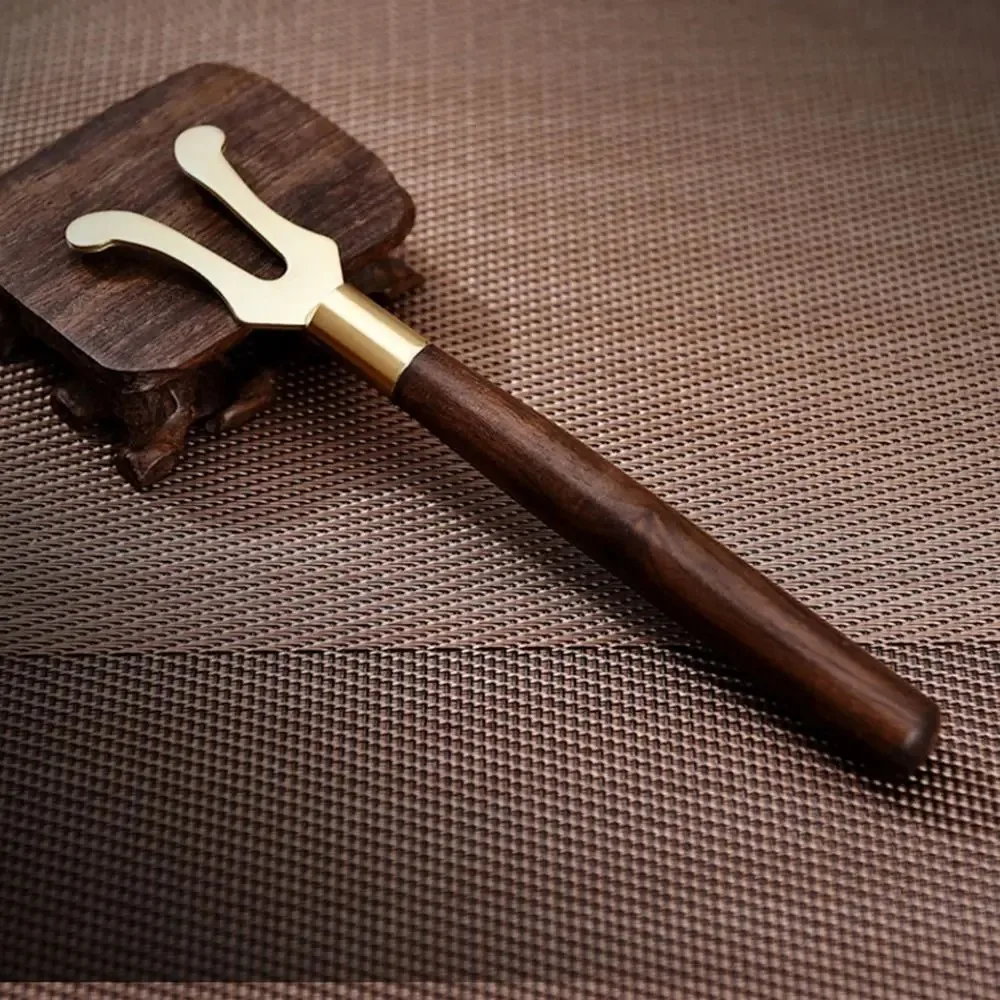 New Wood Copper Teapot Lid Clip 17cm Safe Tea Kettle Cover Fork Durable Heat Insulation Kung Fu Tea Tools for Cast Iron Teapot