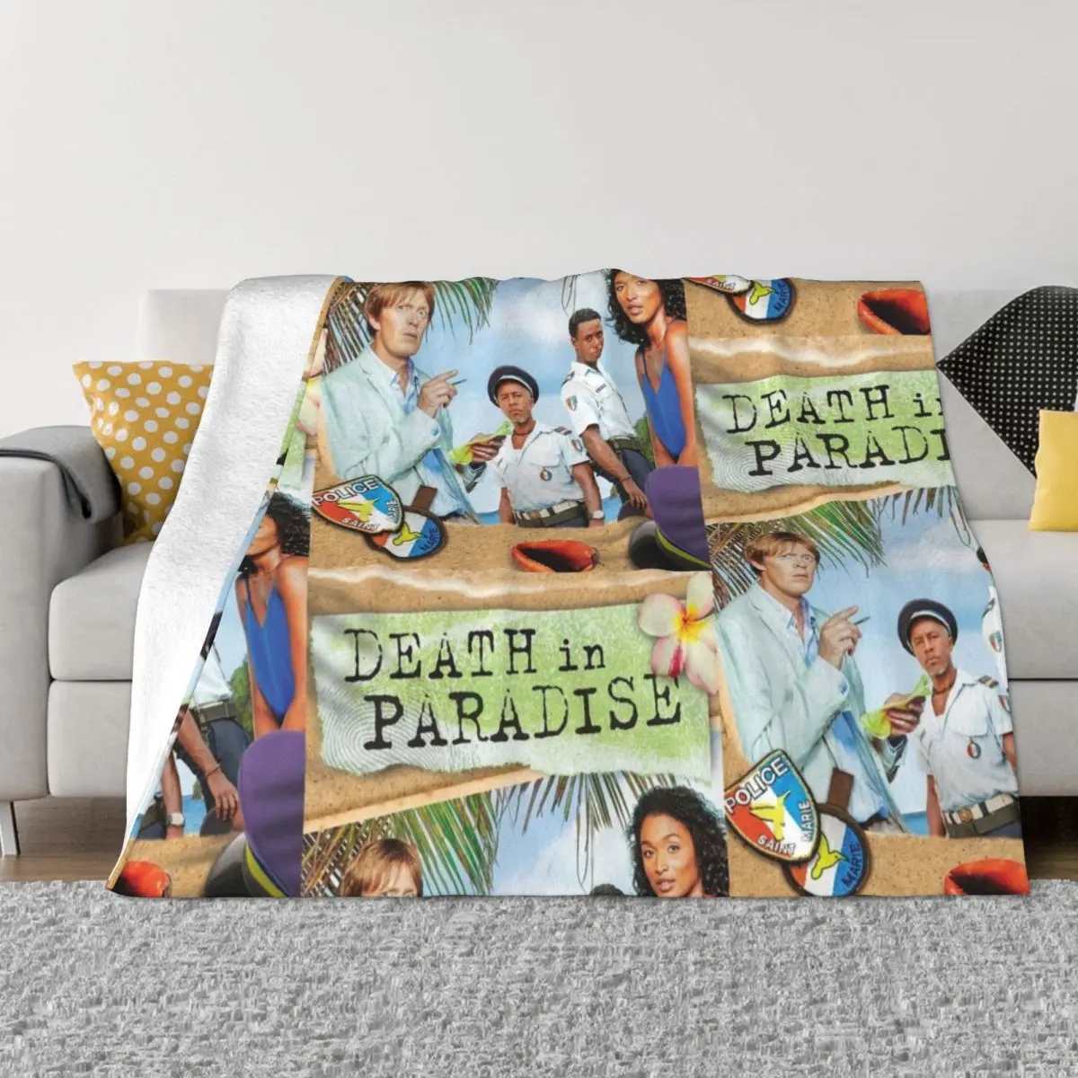 

BBC Death in Paradise Throw Blanket Beautifuls Luxury Brand Sofas Blankets