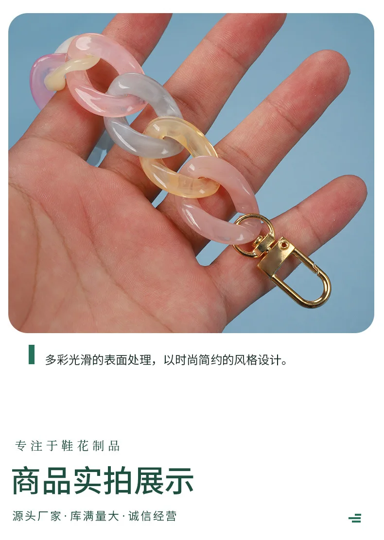Single piece chain shoes charms plastic pearl Macaron Accessories for clogs shoe Decorations man kids gifts