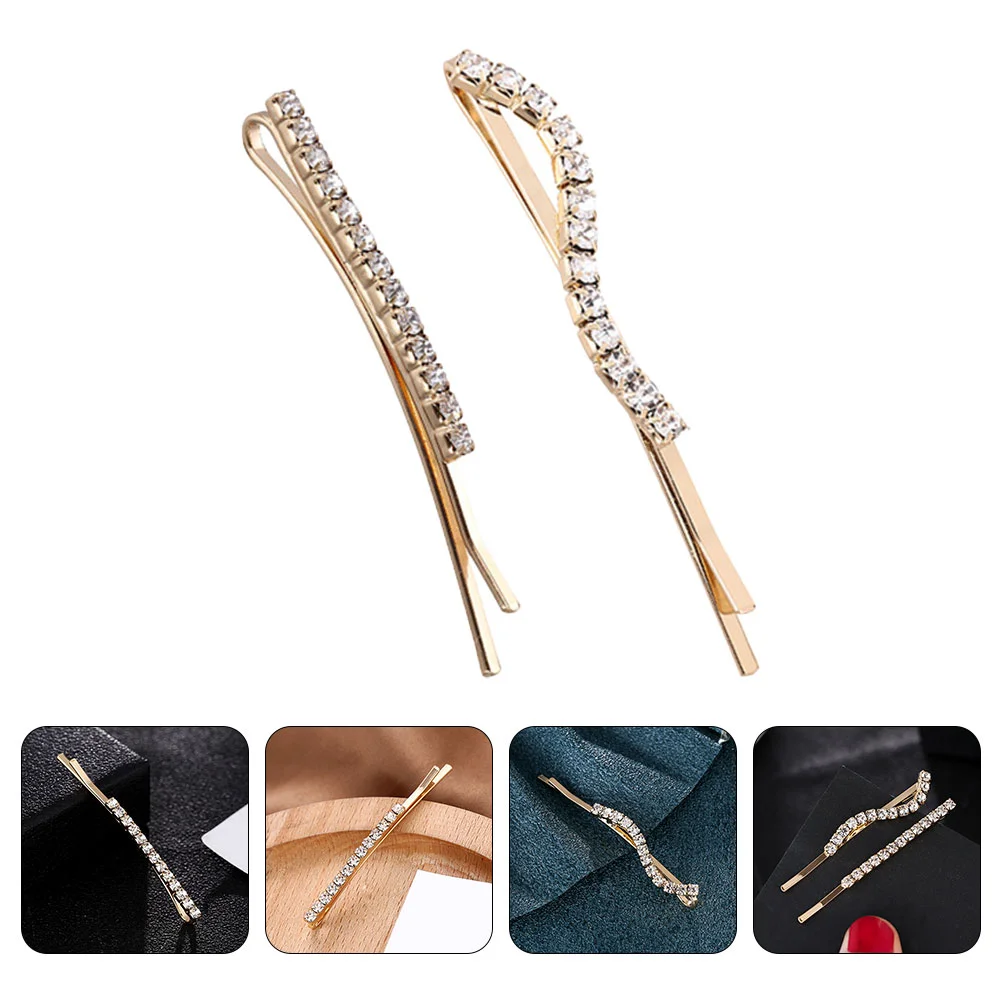 

24pcs Rhinestone Hairpins Women Bobby Pins Sparkle Hair Clips Hair Barrettes
