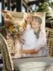 1 piece, custom photo pillowcase Personalized gift, machine washed polyester zipper close (single side printing only, no back) 1