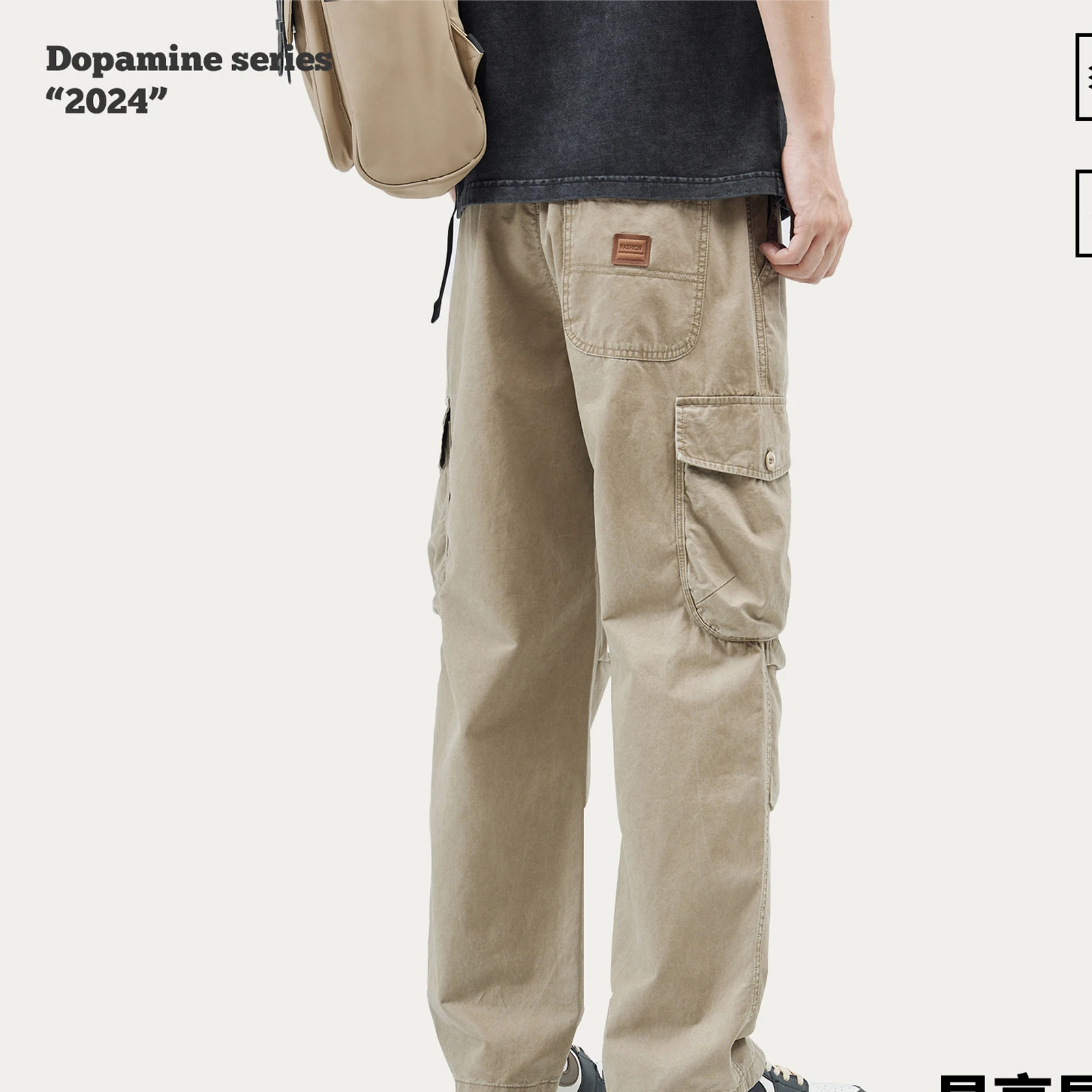 Men's Multi Pockets Cargo Pants New Men Loose Fit Elastic Waist Track Pants Male Y2K Casual Brand Design Paratrooper Trousers