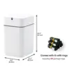 Trash Can, 4 Gallon Self Sealing and Self-Changing Smart Trash Can, Motion Sensor, Touchless Garbage can with lid for 6