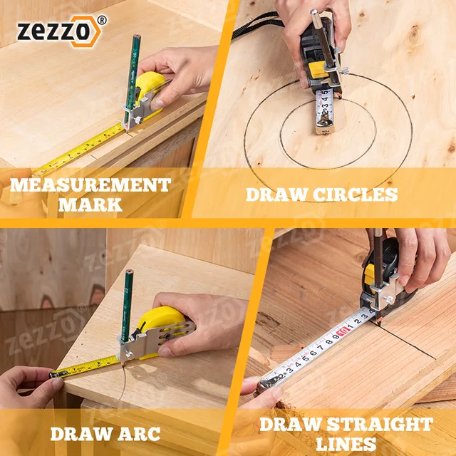 Tape Measures Fixed Clip Easy To Mark Scribing Drawing 2