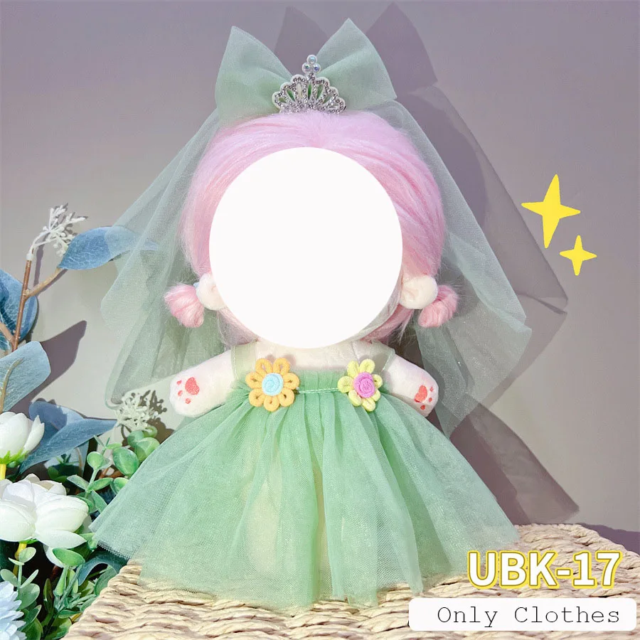 Cute Dres Jk Uniform Clothes for 20cm Cotton Plush Lolita Dress Up Clothing Skirt Fashion Casual Suit Socks Girl Toy Accessories 4