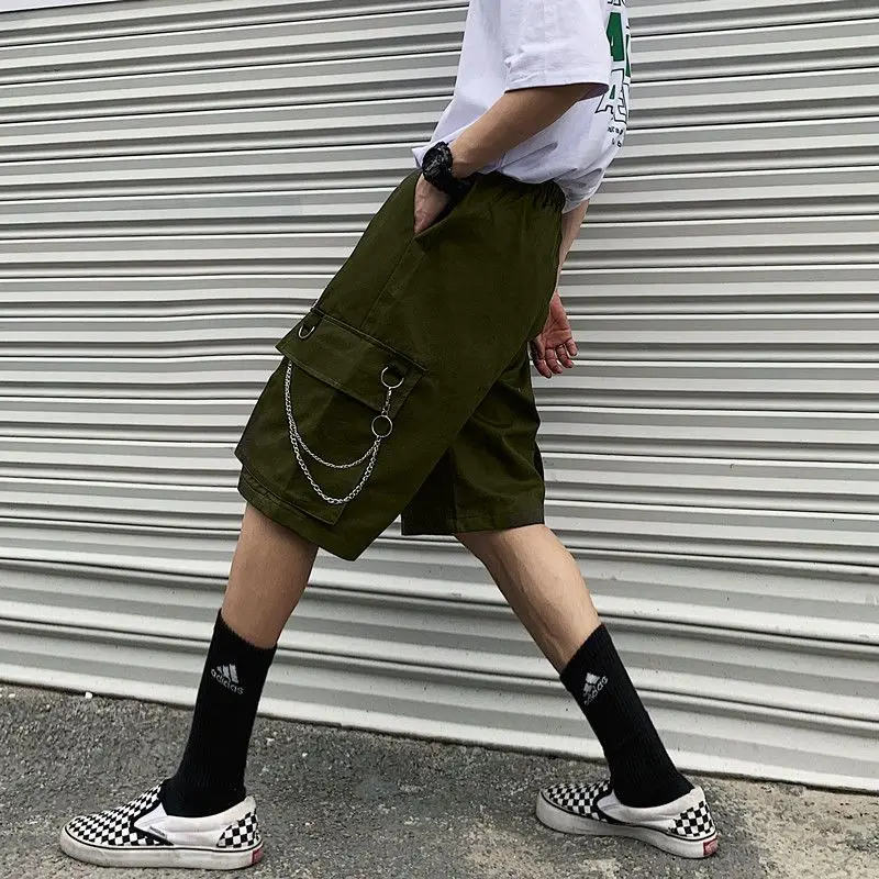 Shorts mit weitem Bein für Herren, kurz, Übergröße, Vintage-Stil, für Herren, für Sommerkleidung, Herren, Sport, Bermuda, Laufen, Workout, Cargohose – Detail 23