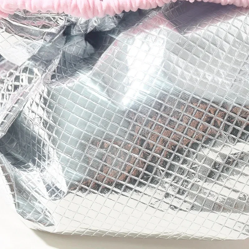 1PC 자체 가열 주석 호일 모자 두꺼운 난방 스팀 헤어 마스크 캡 휴대용 헤어 살롱 부드러운 헤어 오일 베이킹 캡