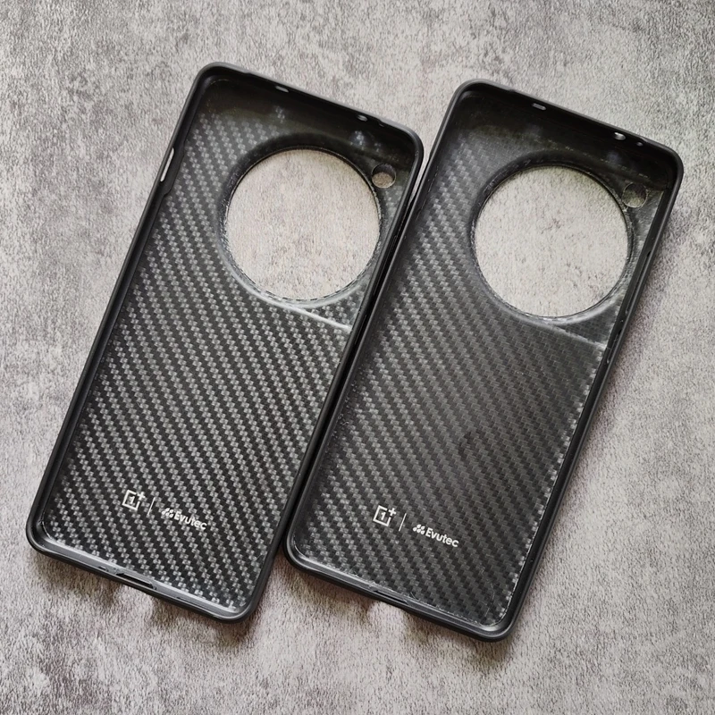 Original Case For OnePlus 12 Case Carbon Sandstone Black Wood Bumper Karbon Protective Cover Case For One Plus 12 5G OPO 5