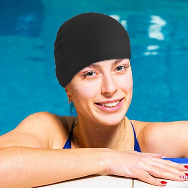 Bonnet de bain en silicone pour hommes, unisexe, cheveux longs