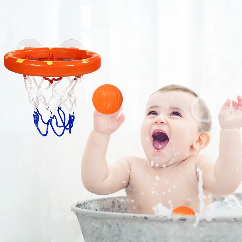 Baby Bath Toy Toddler Mini Shooting Basket Bathtub Water Play Set Basketball Backboard With 3