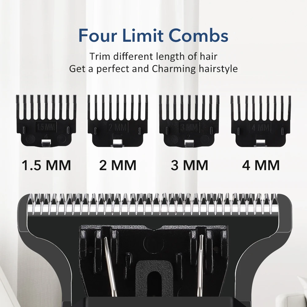 Cordless Hair Clipper LED Display Rechargeable Electric Haircut Hair Trimmer For Man Barber Grooming Kit Hair Cutting Machine