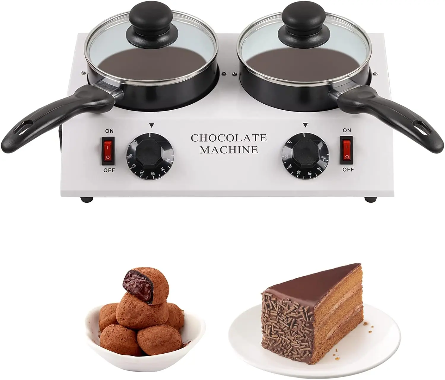 

Chocolate Tempering Machine 110V Chocolate Fondue Melter Chocolate Melting Pot Adjustable Temperature Perfect for Halloween Par