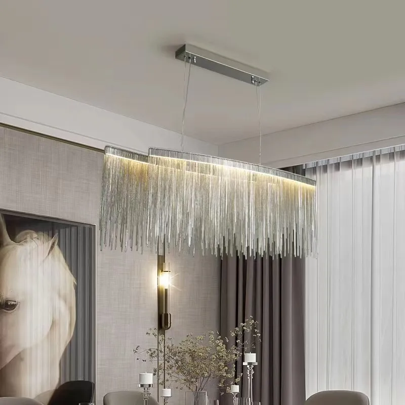 Modern Linear Aluminum Chandelier