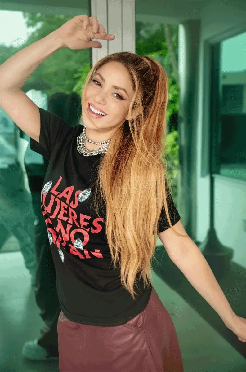 Mode Y2k Tops 2026 Shakira Las Mujeres Ya No Lloran World Tour T-Shirt Unisex O-Ausschnitt Bedruckt Kurzarm Übergroßes T-Shirt Unisex