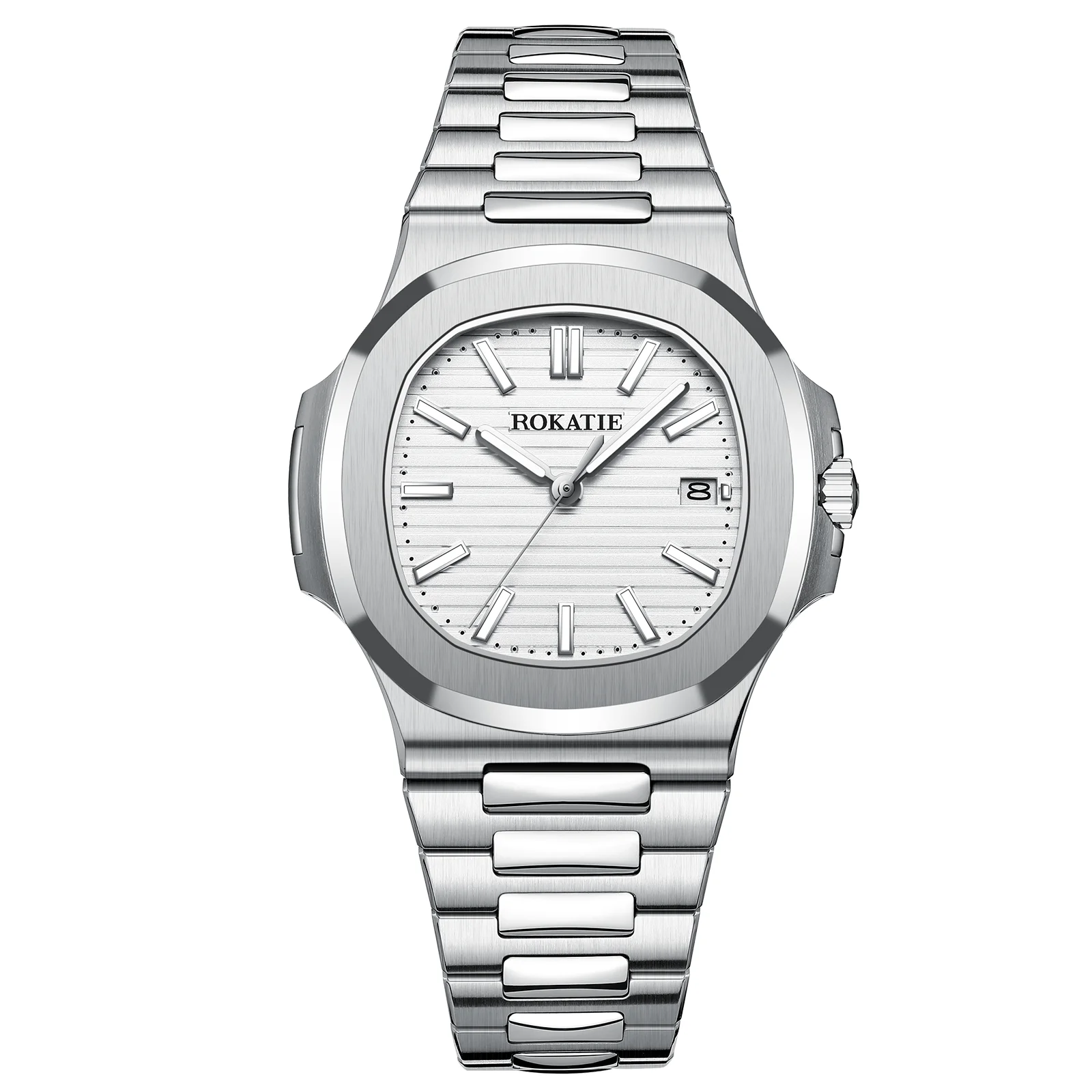 Watch 38mm Case 50m Waterproof Japanese Movement Stainless Steel Luminous Feature Day for men mechanical watch