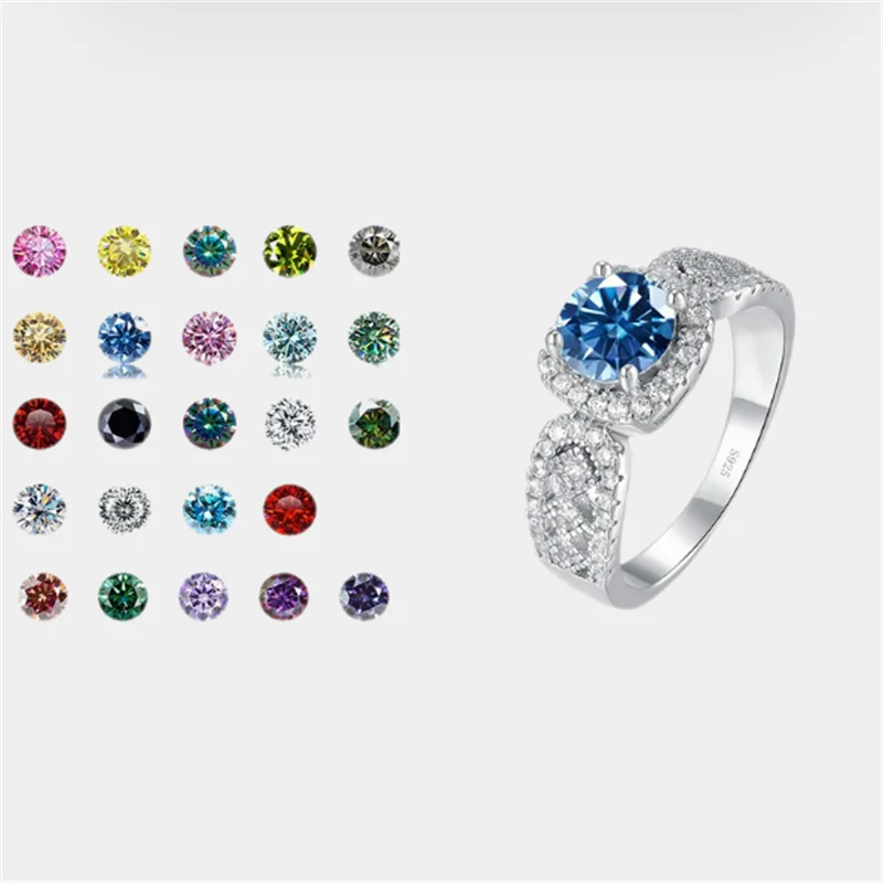 

JH1220R02Lefei Fashion Trend Luxury Diamond-set Classic Fine Moissanite Color Princess Square Ring 925 Silver Party Jewelry Gift