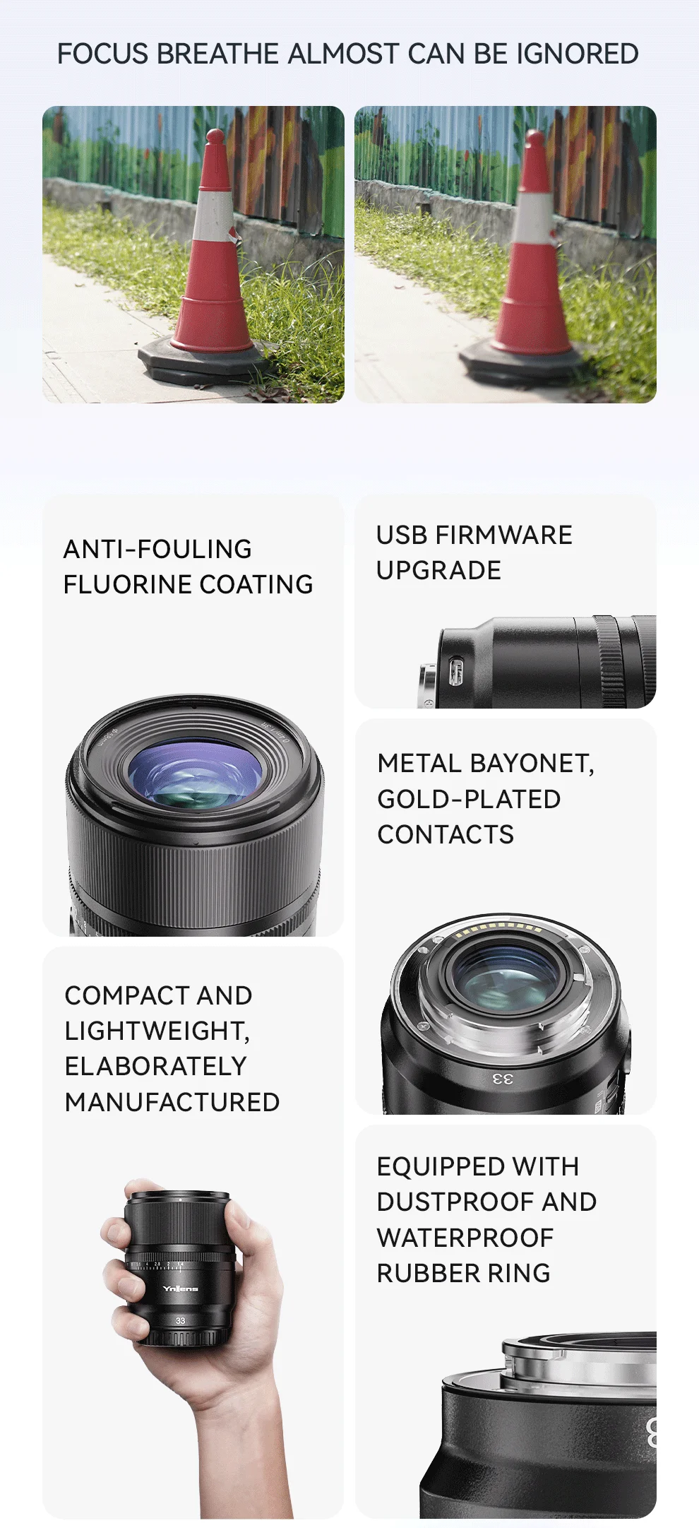 YONGNUO YN33mm 33mm F1.4 DA DSM WL Pro Auto Focus APS-C Lens for Nikon Z ZF ZFC