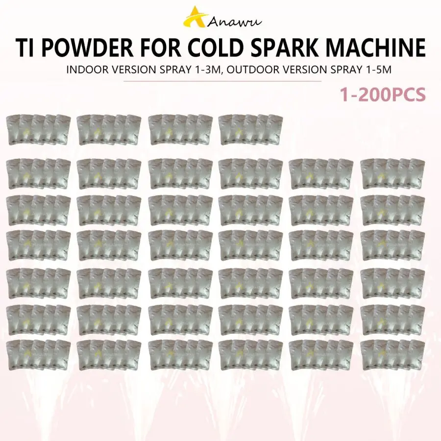 Ti Powder for Stage Cold Spark Fountain Machine MSDS Certification Spark Powder for Indoor and outdoor Party 200g Wedding 1-200 Cold Spark Powder