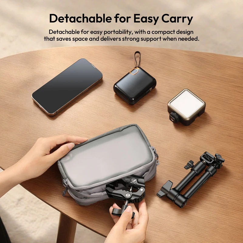 Ulanzi HD02 10-inch Magic Arm Kit with All-Direction Ball Head Adaptable Clamp for Outdoor Camera Photography Livestreaming Vlog