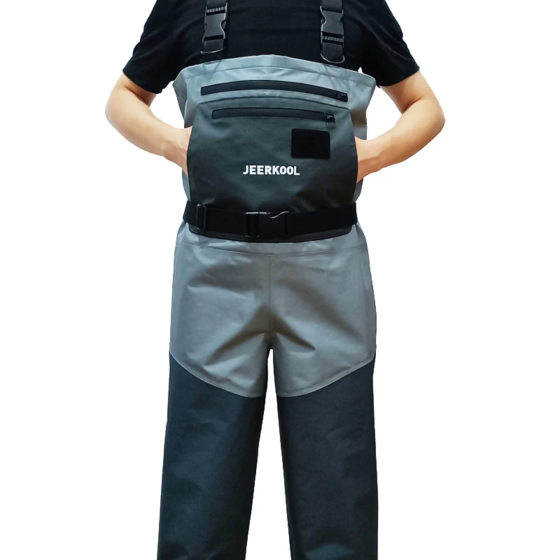 Waders de pêche étanches 3 ou 5 couches pour homme et femme, avec chaussettes néoprène et bretelles