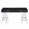 Computer Sit Stand Up Desk, Modern Look While Providing Reliable Stability ,Chrome 2-Drawer Writing Deskit Offers 4