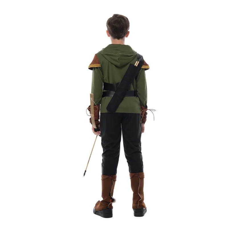 Family Vintage Green Archer Costume Halloween Forest Hunter Hoodie Suit Hoilday Party Cosplay Carnival Easter Purim Fancy Dress cosplay jumpsuit superhero cosplay costume kids cosplay costume